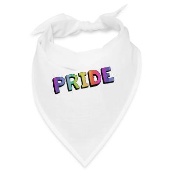 LGBTQ+ PRIDE SCHRIFTZUG - Bandana - Weiß - Vorne