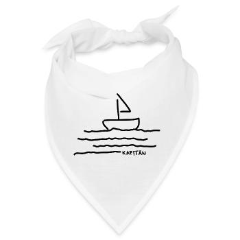Kapitän | Schifffahrt - Bandana - Weiß - Vorne