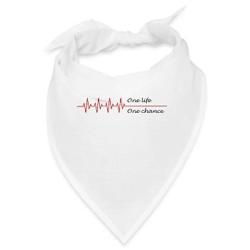 Ein Leben, eine Chance Geschenkwährung - Bandana - Weiß - Vorne