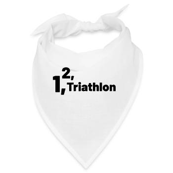 1 2 Triathlon - Bandana - Weiß - Vorne