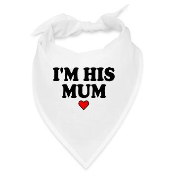 i'm his mom - Bandana - Weiß - Vorne