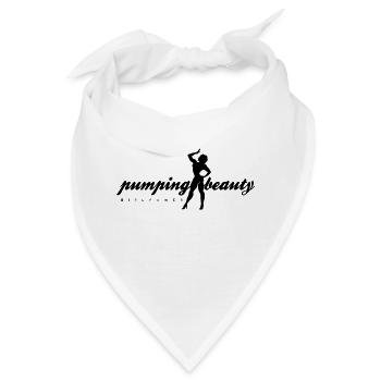 pumping beauty schriftzug - Bandana - Weiß - Vorne