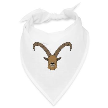 Steinbock - Bandana - Weiß - Vorne