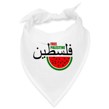 Free palestine فلسطين - Bandana - Weiß - Vorne