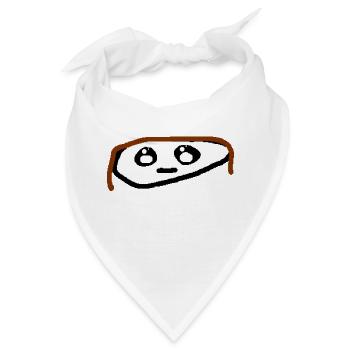 Die traurige Zementha - Bandana - Weiß - Vorne