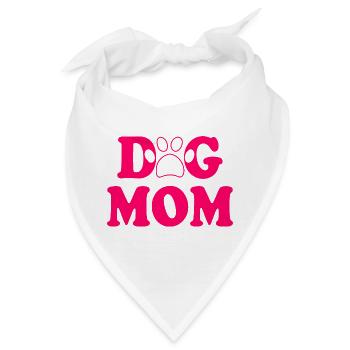 Dog mom - Bandana - Weiß - Vorne