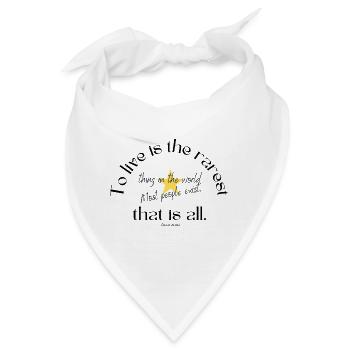 Sternenförmiges inspirierendes Zitat-Design - Bandana - Weiß - Vorne