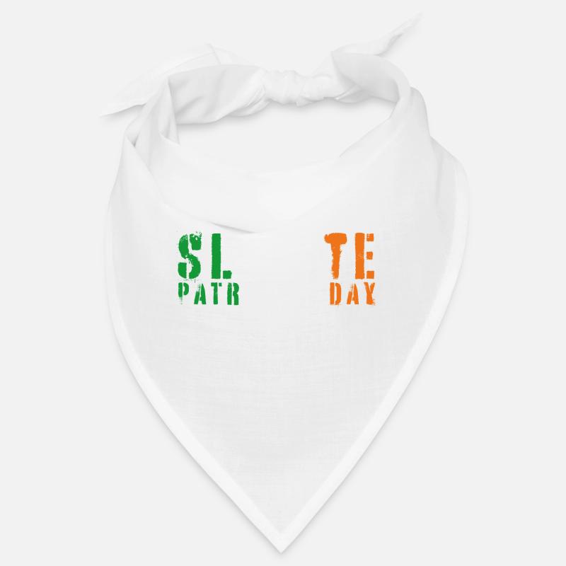 La Saint-Patrick est la fête de Slainte Patrick’s Day - Bandana - blanc