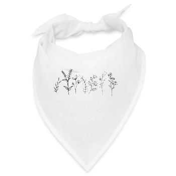 Wildblumen - Bandana - Weiß - Vorne