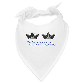 papierboote 02 - Bandana - Weiß - Vorne