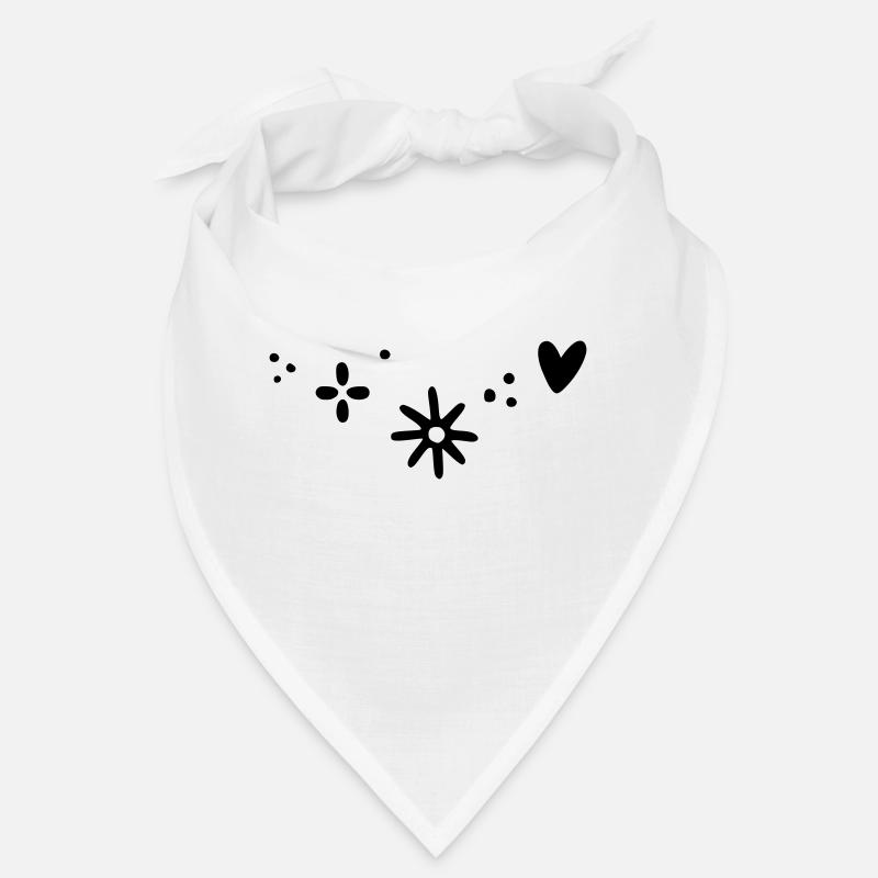 Heart Star Pattern Bandana
