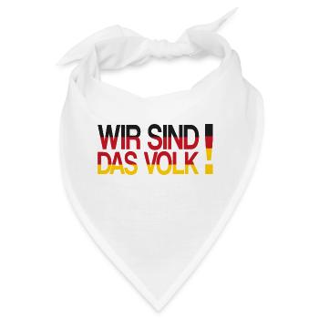 Wir sind das Volk - Bandana - Weiß - Vorne