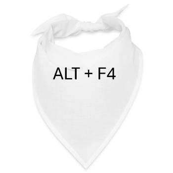 ALT + F4: Der ultimative Gamer-Abbruch - Bandana - Weiß - Vorne