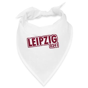 Leipzig - 0341 - Vorwahl - Sachsen - Bandana - Weiß - Vorne