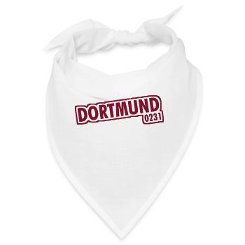 Dortmund - 0231 - Vorwahl - Bandana - Weiß - Vorne
