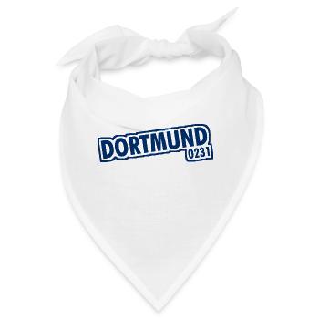 Dortmund - 0231 - Vorwahl - Bandana - Weiß - Vorne
