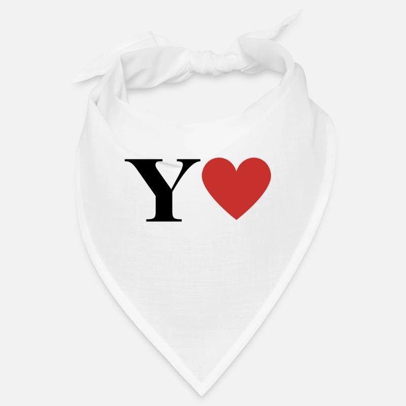 Letter y red heart Bandana