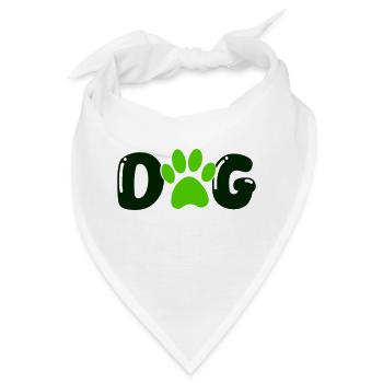 dog pfote - Bandana - Weiß - Vorne