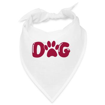 dog pfote - Bandana - Weiß - Vorne