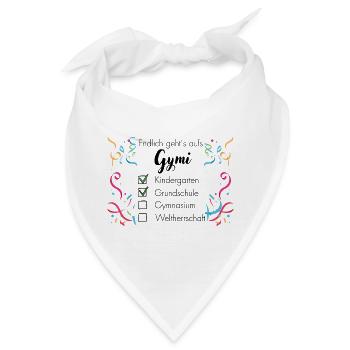 Gymnasium und Weltherrschaft - Bandana - Weiß - Vorne