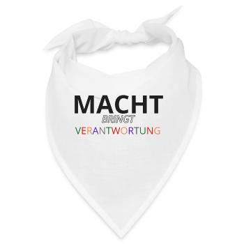 Macht bringt Verantwortung bunt - Bandana - Weiß - Vorne