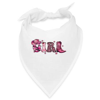 Cowboy Lustige Frauen Hut Wild Western Rodeo Musik - Bandana - Weiß - Vorne