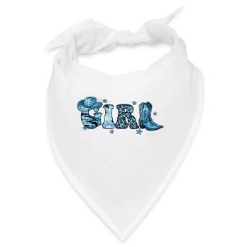 Cowboy Lustige Frauen Hut Wild Western Rodeo Musik - Bandana - Weiß - Vorne