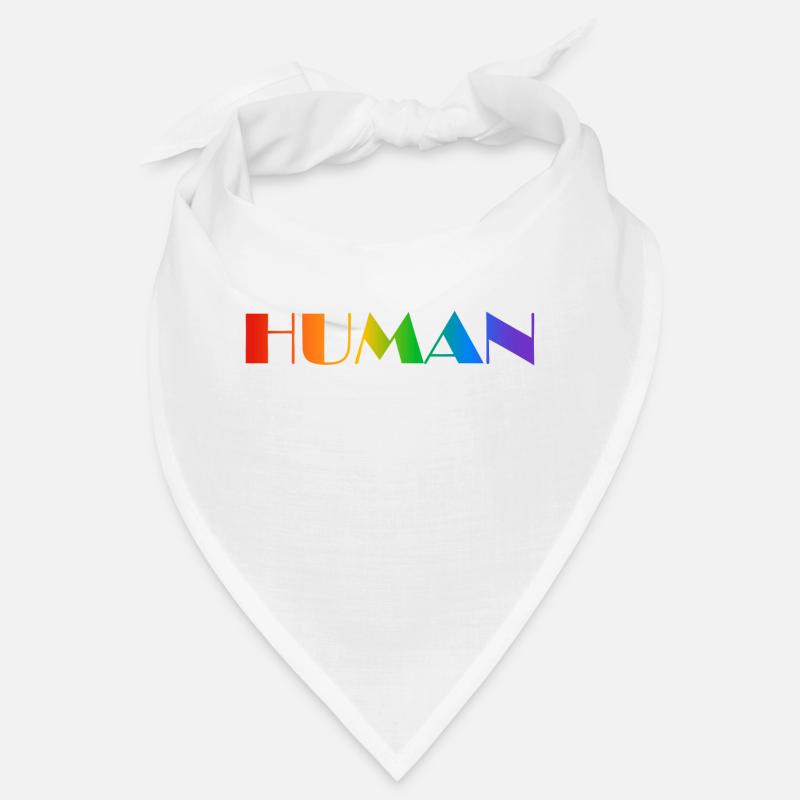 Human rainbow text LGBTQ pride Bandana