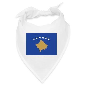 Kosovo – Kosovo-Flaggenkarte mit Sternen - Bandana - Weiß - Vorne