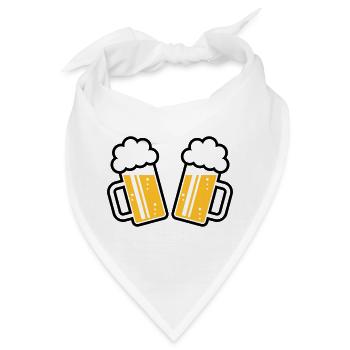 2 Bierkrüge Prosten Zu, Prosit! (Bier Maßkrüge 2C) - Bandana - Weiß - Vorne