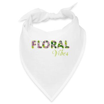 Blumige Vibes - Bandana - Weiß - Vorne