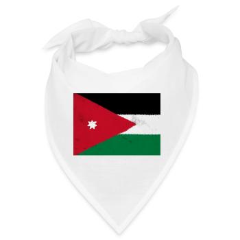 Flagge von Jordanien - Bandana - Weiß - Vorne