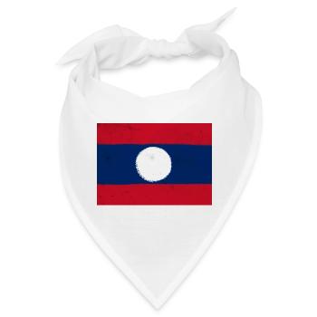 Flagge von Laos - Bandana - Weiß - Vorne