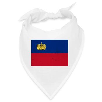 Flagge von Liechtenstein - Bandana - Weiß - Vorne