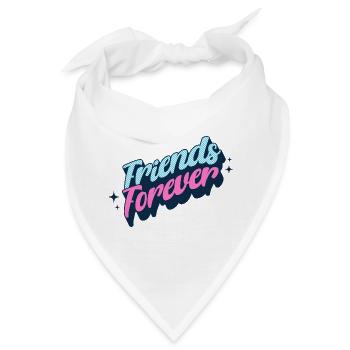 Friends Forever Retro Neon Script - Bandana - Weiß - Vorne