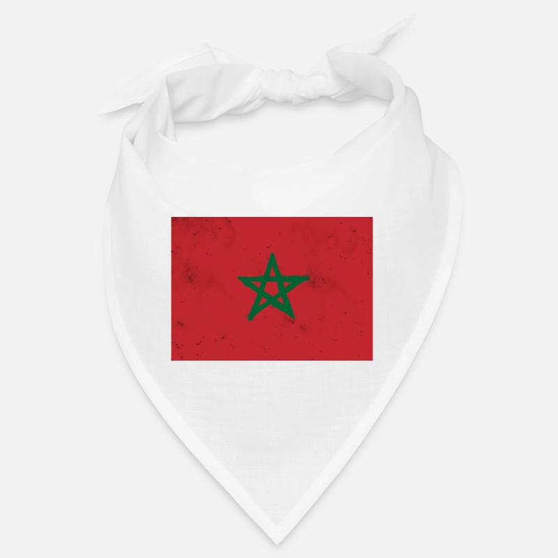 Drapeau du Maroc - Bandana - blanc