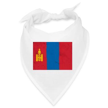 Flagge der Mongolei - Bandana - Weiß - Vorne