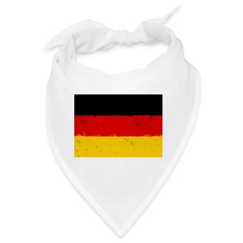 Flagge von Deutschland - Bandana - Weiß - Vorne