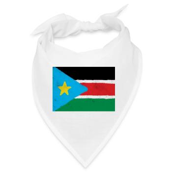Flagge des Südsudan - Bandana - Weiß - Vorne