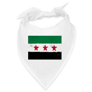 Flagge von Syrien - Bandana - Weiß - Vorne