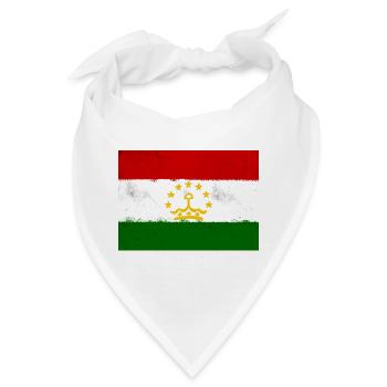Flagge von Tadschikistan - Bandana - Weiß - Vorne