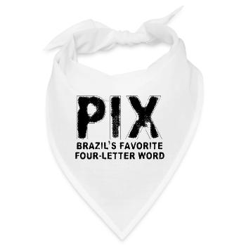 PIX - Wort mit vier Buchstaben - Bandana - Weiß - Vorne
