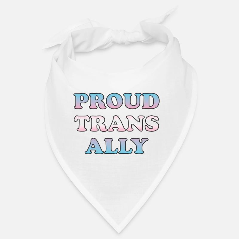 Proud Trans Ally Gradient Text Bandana