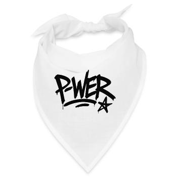 Graffiti Power Street Art Design - Bandana - Weiß - Vorne
