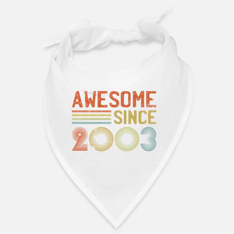Retro 2003 Feier Diagramm Text Bandana