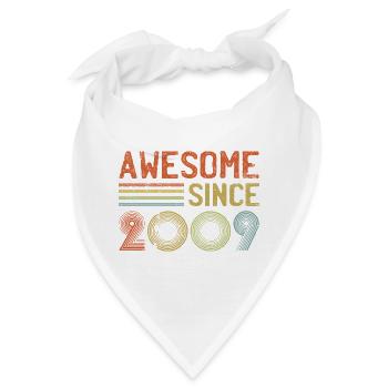 Retro 2009 Feier Typografie - Bandana - Weiß - Vorne