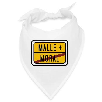 Malle statt Moral – Lustiges Party Design - Bandana - Weiß - Vorne