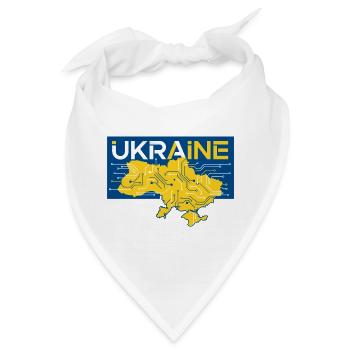 Circuit Ukraine Karte - Bandana - Weiß - Vorne