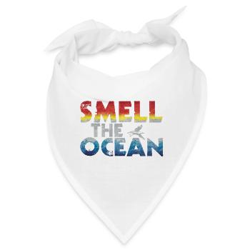 Rieche das Meer - Gradient Schrift - Bandana - Weiß - Vorne