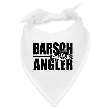 Barsch Angler Barsche Raubfischangeln Flussbarsch - Bandana - Weiß - Vorne